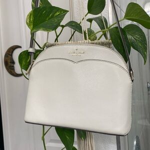 KATE SPADE Gently Used Payton Dome White Crossbody in White